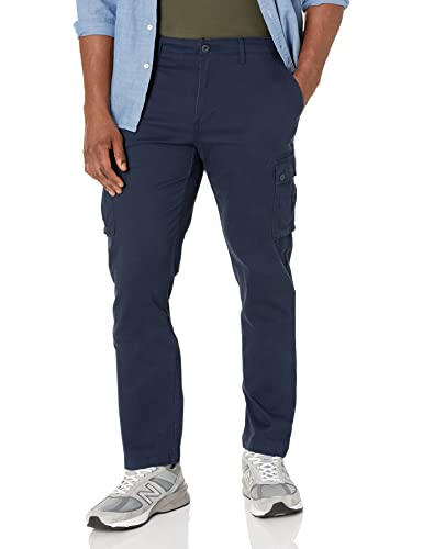 Photo 1 of Amazon Essentials Men's Straight-Fit Stretch Cargo Pant (Available in Big & Tall), Navy, 34W X 28L
