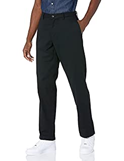 Photo 1 of Amazon Essentials Men's Classic-Fit Wrinkle-Resistant Flat-Front Chino Pant, Black, 36W x 28L