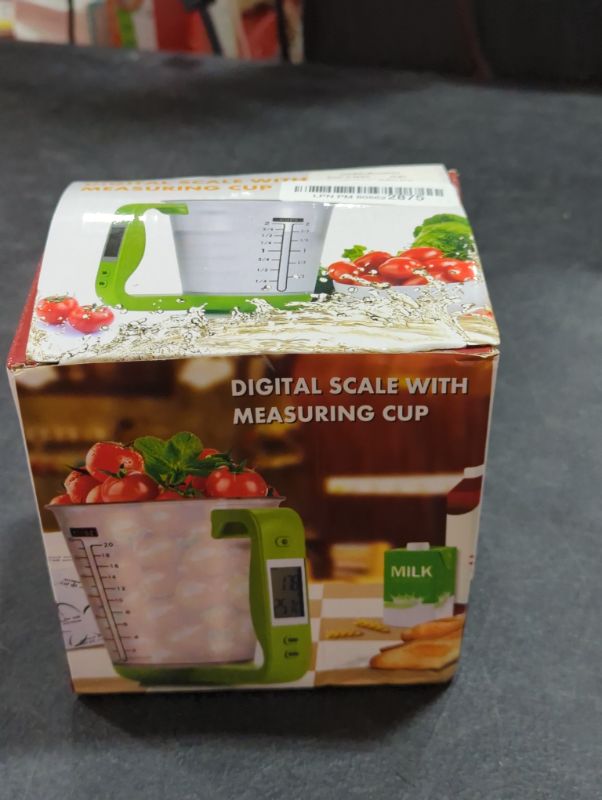 Photo 2 of 1Pcs Digital kitchen Electronic Measuring Cup Scale Household Jug Scales with LCD Display Temp Measurement 16x12.5x13.5cm (green)