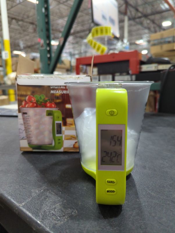 Photo 3 of 1Pcs Digital kitchen Electronic Measuring Cup Scale Household Jug Scales with LCD Display Temp Measurement 16x12.5x13.5cm (green)