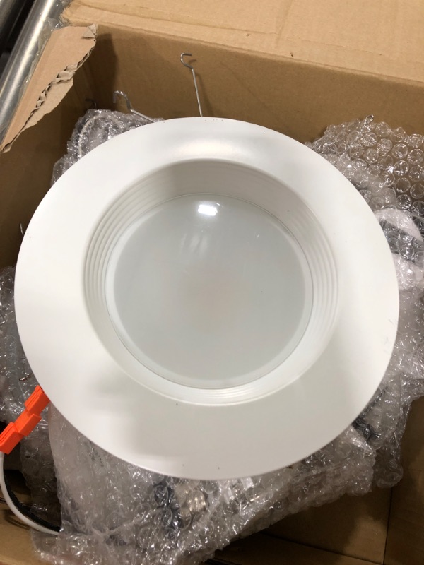 Photo 4 of 12 Pack 5/6 Inch LED Recessed Lighting W/Night Light, CRI90, 1100lm, 15W=100W, 2700K/3000K/3500K/4000K/5000K Selectable, Baffle Trim, Dimmable Recessed Lighting, Damp Rated LED Can Lights 2700k/3000k/3500k/4000k/5000k- 5cct 6 Inch | 12 Pack