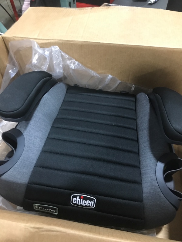 Photo 2 of Chicco GoFit ClearTex Backless Booster Car Seat - Shadow | Black
