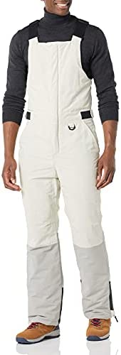 Photo 1 of Amazon Essentials Men's Water-Resistant Insulated Snow Bib Overall, Putty/Grey Color Block, X-Large