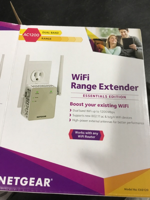 Photo 2 of NETGEAR Wi-Fi Range Extender EX6120 - Coverage Up to 1500 Sq Ft and 25 Devices with AC1200 Dual Band Wireless Signal Booster & Repeater (Up to 1200Mbps Speed), and Compact Wall Plug Design WiFi Extender AC1200