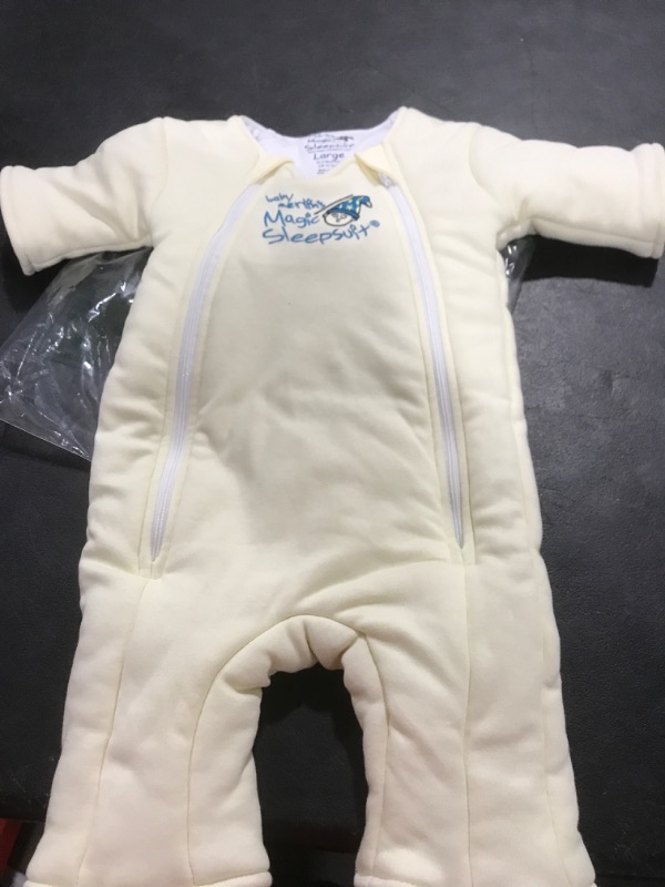 Photo 2 of Baby Merlin's Magic Sleepsuit - 100% Cotton Baby Transition Swaddle - Baby Sleep Suit - Cream - 6-9 Months
