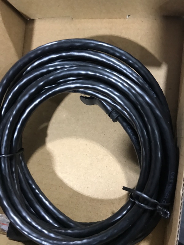 Photo 2 of Amazon Basics RJ45 Cat-6 Ethernet Patch Internet Cable - 10 Foot (3 Meters), Black 10 Foot 1-Pack Cable