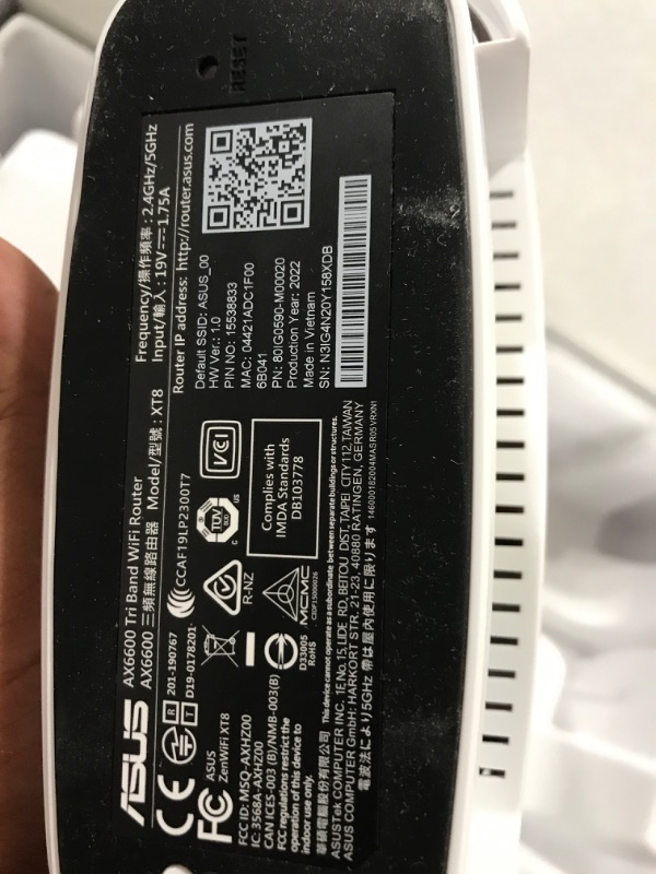 Photo 3 of ASUS ZenWiFi AX6600 Tri-Band Mesh WiFi 6 System (XT8 2PK) - Whole Home Coverage up to 5500 sq.ft & 6+ rooms, AiMesh, Included Lifetime Internet Security, Easy Setup, 3 SSID, Parental Control, White AX6600 | Tri-Band | 2PKs