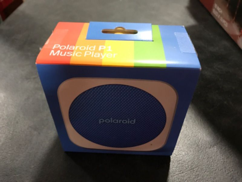 Photo 1 of Polaroid P1 Music Player (Blue) - Super Portable Wireless Bluetooth Speaker Rechargeable with IPX5 Waterproof and Dual Stereo Pairing - sealed - 