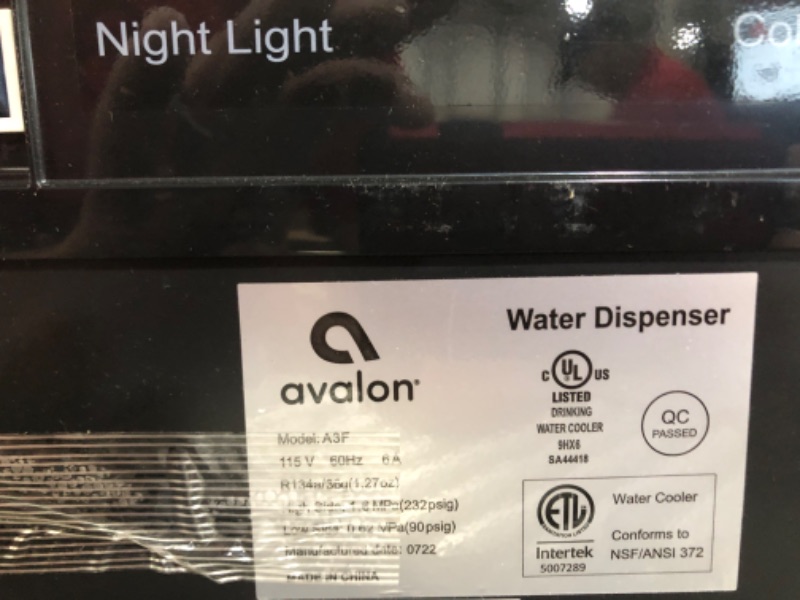 Photo 5 of Avalon Bottom Loading Water Cooler Dispenser with BioGuard- 3 Temperature Settings- UL/Energy Star Approved- Filtered & New Wave Enviro Products BPA Free Tritan™ Bottle, 5-Gallon