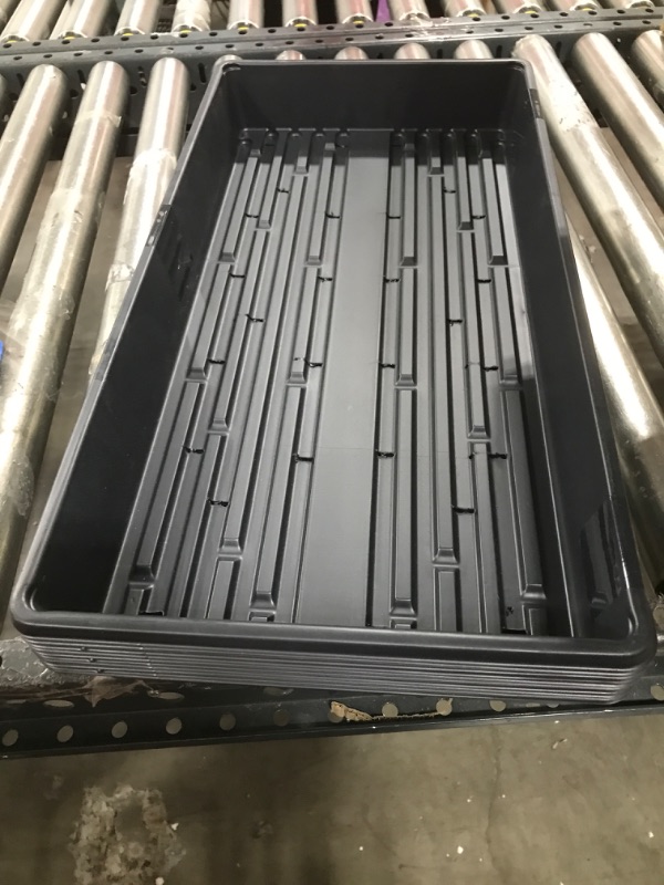 Photo 2 of 10 Plant Growing Trays (with Drain Holes) - 20" x 10" - Perfect Garden Seed Starter Grow Trays: for Seedlings, Indoor Gardening, Growing Microgreens, Wheatgrass & More - Soil or Hydroponic
