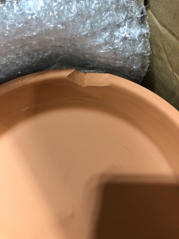 Photo 3 of 12 Pcs 7 Inch Terracotta Plant Saucer Terra Cotta Saucer Large Round Clay Plant Trays for Pot Flower Pot Saucers Plant Plate for 6 Inch 6.5 Inch 7 Inch Flower Pot with Drainage Hole for Indoor Outdoor