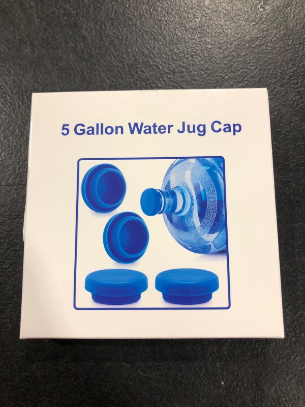 Photo 2 of 5 Gallon Water Jug Cap,5 Gallon Jug Lid,Reusable Silicone Replacement Bottle Caps for 55mm Bottles-Pack of 4