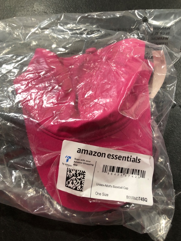 Photo 2 of Amazon Essentials Unisex Baseball Cap One Size Hot Pink