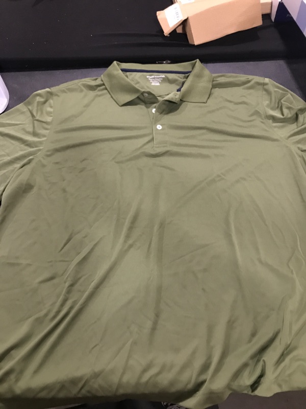 Photo 2 of  Olive XX-Large-Amazon Essentials Men's Regular-Fit Quick-Dry Golf Polo Shirt (Available in Big & Tall) Polyester