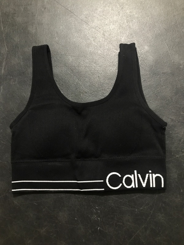 Photo 2 of  X-Small Black-Calvin Klein Performance Women's Medium Impact Sports Bra with Removable Cups 