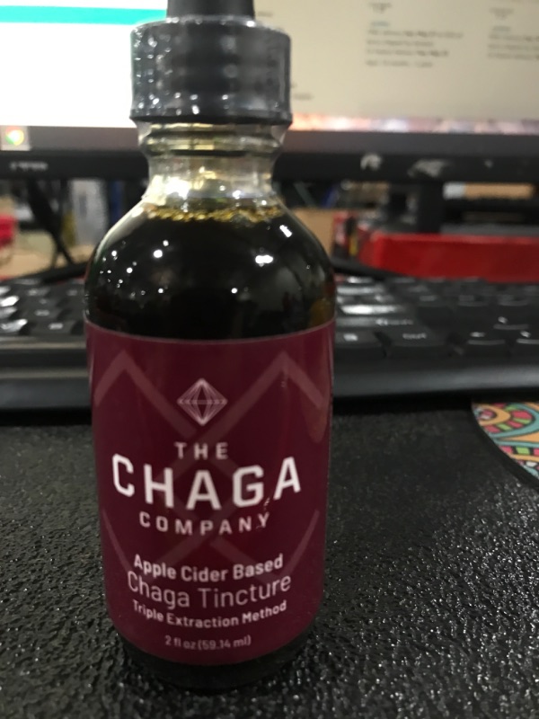 Photo 2 of Apple Cider Based Triple Extraction Chaga Mushroom Extract Made with Wild Harvested Chaga from Alaska, 2 fl.oz. Alcohol Free