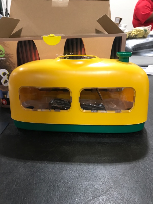 Photo 2 of ?? 8 Eggs Incubator Train Shape Hatching Machine Education for Kids Children Adults LED Display for Chicken Duck Bird (Yellow)