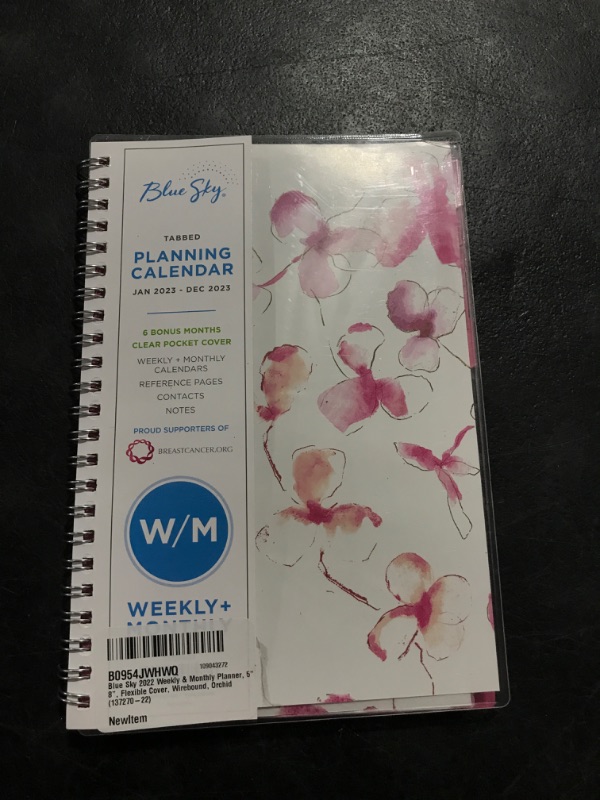 Photo 2 of Blue Sky 2022 Weekly & Monthly Planner, 5" x 8", Flexible Cover, Wirebound, Orchid (137270-22) Old Edition 5'' x 8''