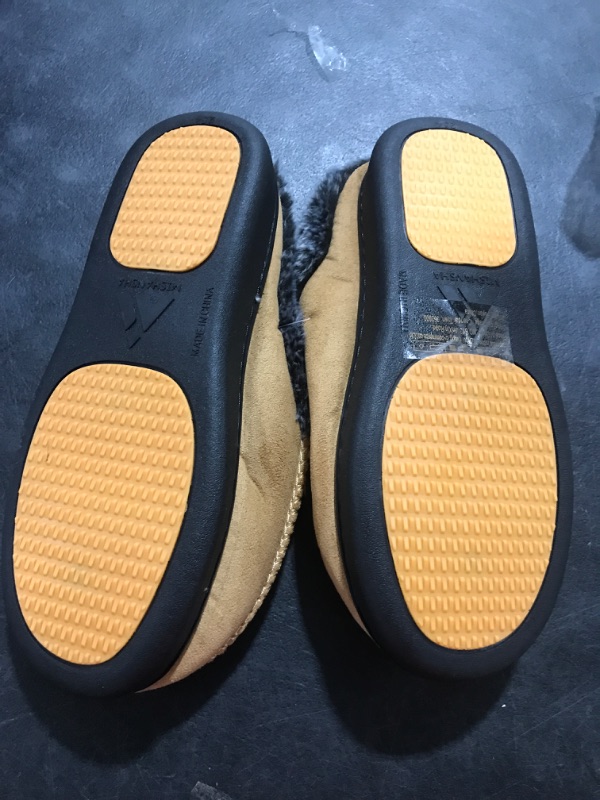 Photo 2 of (7-8)Mishansha Womens House Shoes Memory Foam Suede Moccasin Slippers Winter Warm Fleece Lined Home Shoes with Anti-Skid Rubber Sole