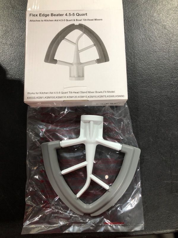 Photo 1 of 5 QT Flex Edge Beater - Compatible With KitchenAid Tilt-Head Stand Mixer 4.5-5 Quart Bowls, Flat Beater Blade