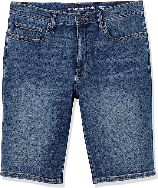 Photo 1 of Amazon Essentials Men's Straight-Fit 11" Inseam Denim Short 32W