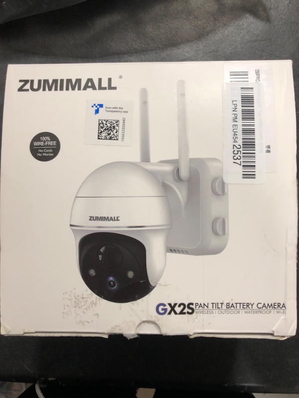 Photo 2 of 2K Security Camera Outdoor Wireless WiFi with 360° PTZ, ZUMIMALL Battery Powered Wireless Cameras for Home Surveillance, Spotlight & Siren/PIR Detection/3MP Color Night Vision/2-Way Talk/IP66/Cloud/SD single