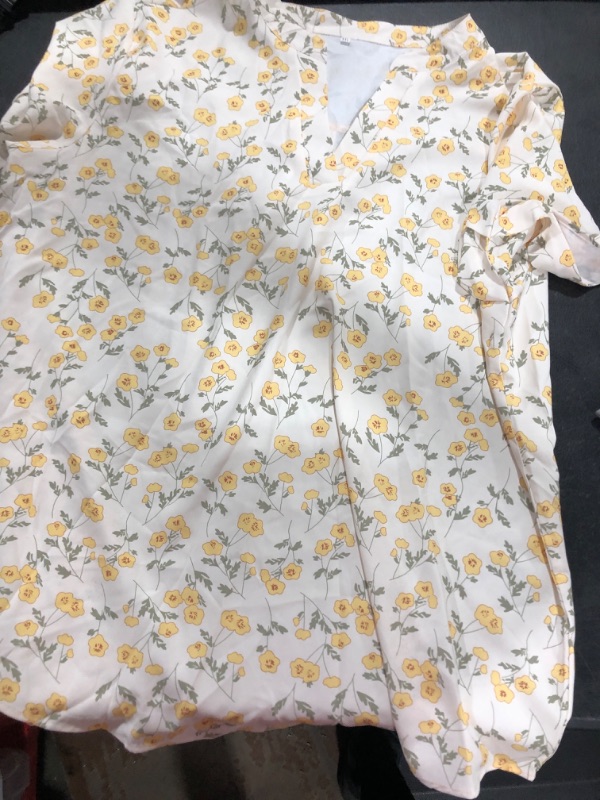 Photo 1 of XL Yellow Floral Top