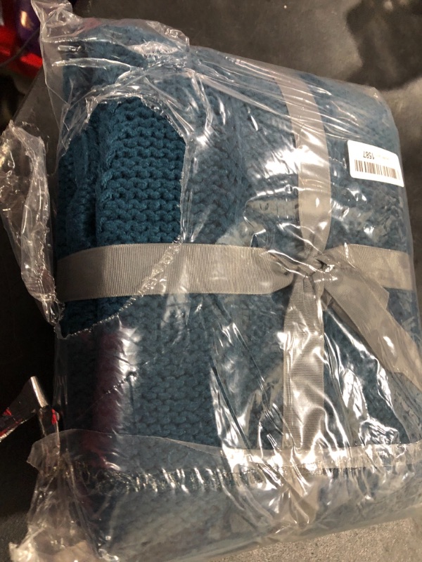 Photo 1 of 50*60 Knit Blue Throw Blanket 