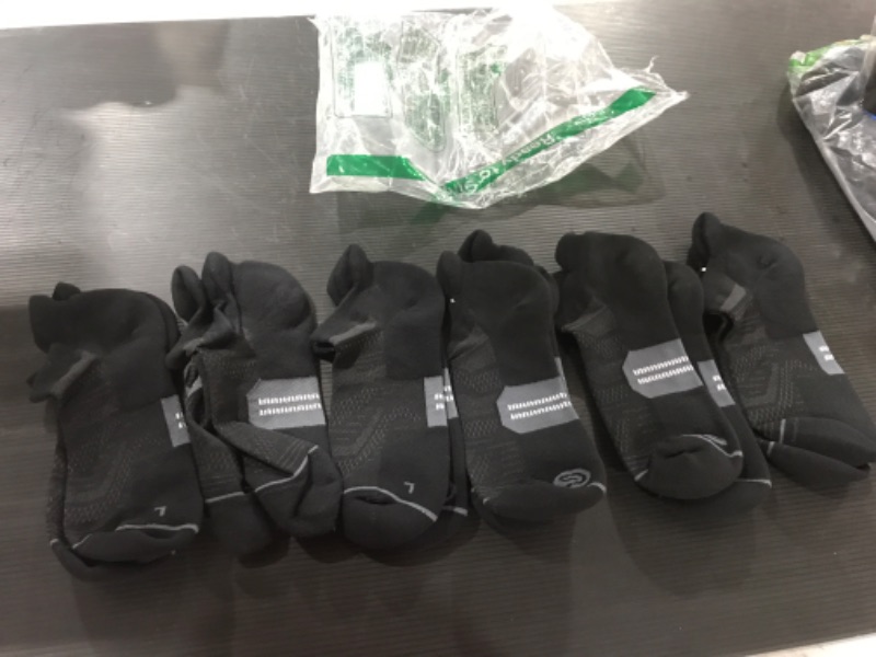 Photo 1 of 6 PACK BLACK SOCKS - SIZE UNKNOWN 