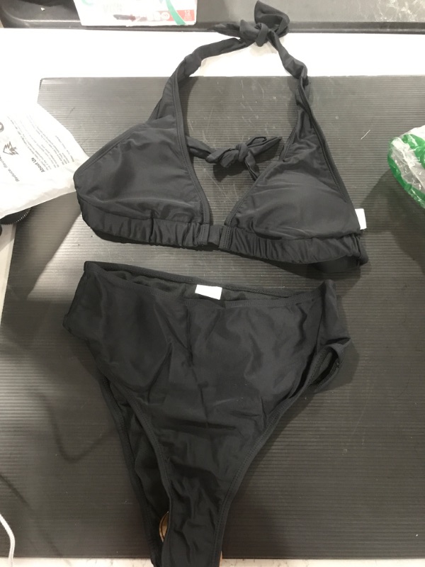 Photo 1 of 2 PIECE BLACK SWIMSUIT SIZE M