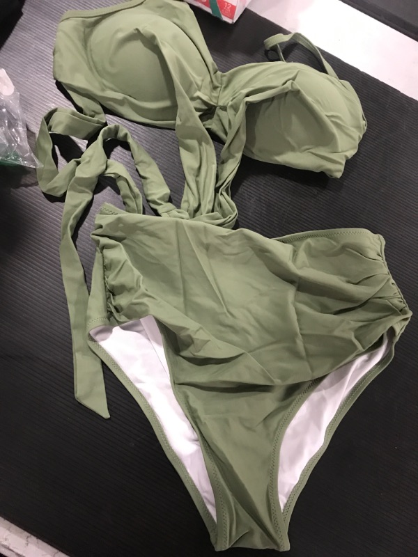 Photo 1 of 2 PIECE GREEN BIKINI SIZE M 