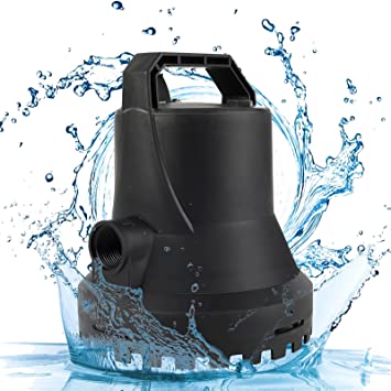 Photo 1 of 2200GPH 1/4 HP Automatic ON/Off Submersible Water Pump with Garden Hose Adapter, 14.8FT Lift Height, Swimming Pool Cover Pump for Waterfall, Fish Tank, Pond, Aquarium, Hydroponic Systems
