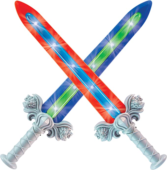 Photo 1 of Geospace Geosword Soft and Safe Dueling Sword - 2 Pack with LED Lights & Movement Battle Sounds