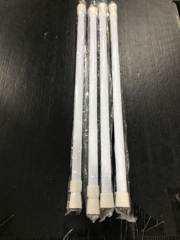 Photo 1 of 4 Pack Window Security Bar Adjustable Sliding Window Glass Door Lock White Security Bars with Rubber Tips Extendable Tension Rods 17-27.6 Inches Sliding Door Safety Bar for Children Home Bathroom