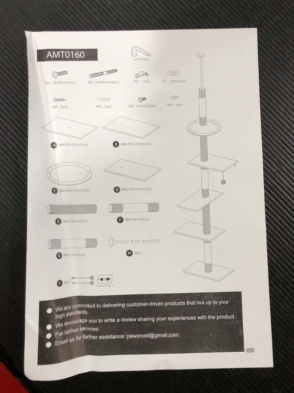 Photo 3 of 45 inch Cat Tree for Indoor Cats,Cat Tower with Scratching Post, Cat Climbing Tower with Plush Perch for Feline Play Rest, Multi-Level Cat Tree Stand House, Cat Tree with Condo (Grey) Light Grey 4-Level (Height 45")