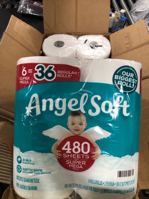 Photo 3 of Angel Soft Toilet Paper, 24 Super Mega Rolls