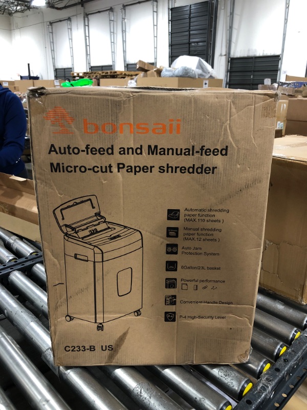 Photo 2 of Bonsaii C233-B 110-Sheet Autofeed Shredder and 24-Pack Lubricant Sheets