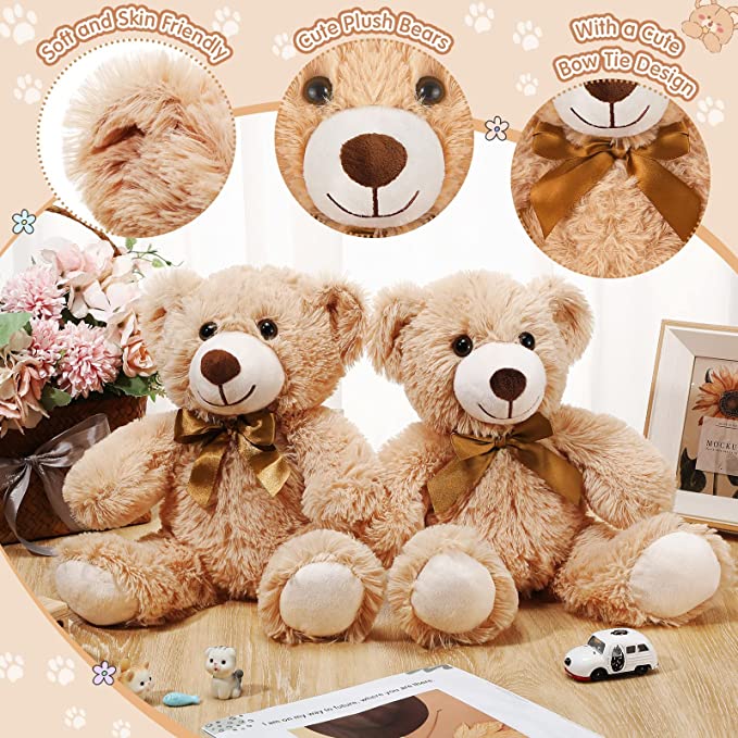 Photo 1 of 3  Pcs 14 Inch Wedding Gift Bear Stuffed Animals Bears Soft Plush