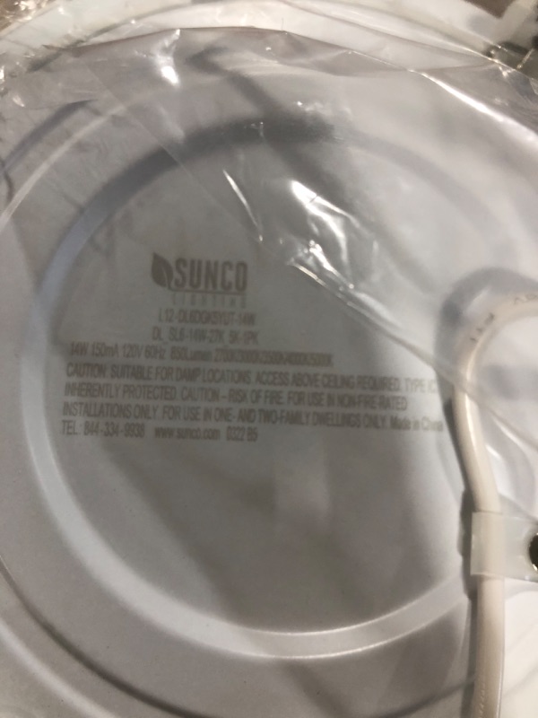 Photo 5 of Sunco Lighting 48 Pack 6 Inch Ultra Thin LED Recessed Ceiling Lights, Smooth Trim, Slim Selectable CCT, 2700K/3000K/3500K/4000K/5000K, Dimmable, 14W=100W, Wafer Thin, Canless with Junction Box 5 CCT in One (2700K, 3000K, 3500K, 4000K, 5000K) 48 Count (Pac