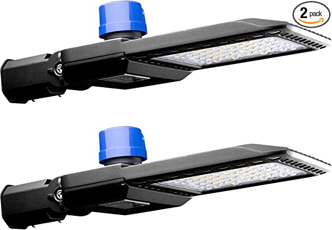 Photo 1 of 150W LED Parking Lot Light 21000LM ( Eqv 600W HID/HPS ) SlipFitter Mount LED Pole Light with Photocell, ETL Daylight With IP65 Waterproof Outdoor Stadium Light Saving 5500KW/5Yrs(5Hrs/Day) -2Pack
