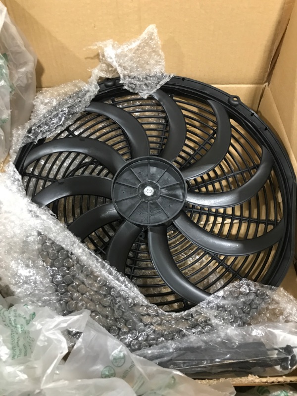 Photo 1 of CTOCH 16 inch Electric Radiator Fan with Fan Mounting Kit Universal Reversible Push or Pull 12V High Performance 3000 CFM Black