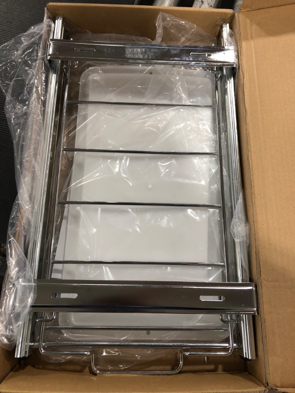 Photo 1 of Atposh Slide Pull Out Under Drawer Cabinet Bakeware and Cutting Board Organizer Shelf for Kitchen, 11W x 20D x 8H - inches-Match Water Tray