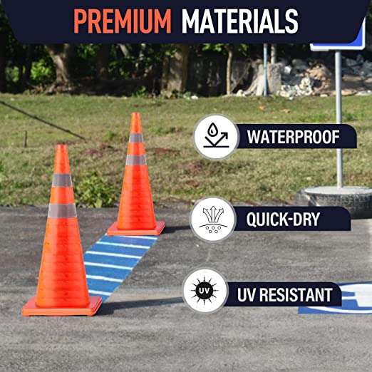 Photo 1 of 26 Inch Collapsible Traffic Safety Orange Cones, Multi Purpose Pop-up Cones and Reflective Collar, for Road Parking, Driving Practice