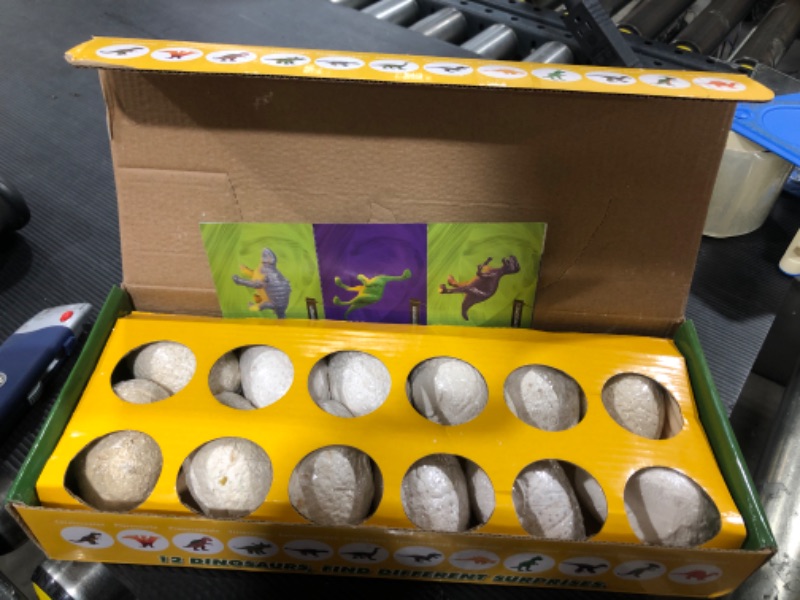 Photo 3 of Dig a Dozen Dino Egg Dig Kit - Egg Dinosaur Toys for Kids 3-12 Year Old - 12 Easter Eggs & Surprise Dinosaurs. Science STEM Activities - Educational Boy Toy Party Gifts for Boys & Girls Ages 3-5 5-7