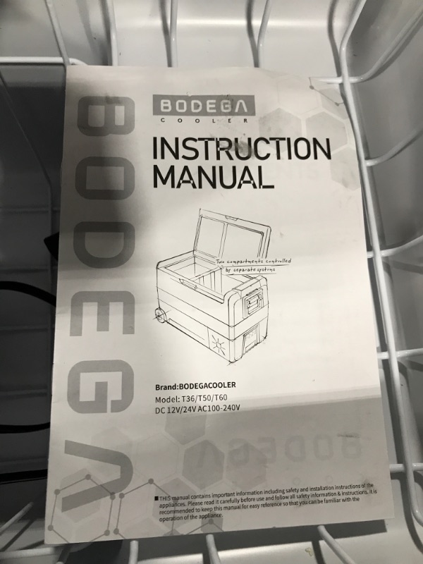 Photo 3 of ?Upgraded?BODEGA 12 Volt Car Refrigerator, Portable Freezer, Car Fridge Dual Zone WIFI APP Control, 38 Quart?36L?-4?-68? RV Electric Compressor Cooler 12/24V DC and 100-240V AC for Outdoor, Travel, Camping 38 Quart blue