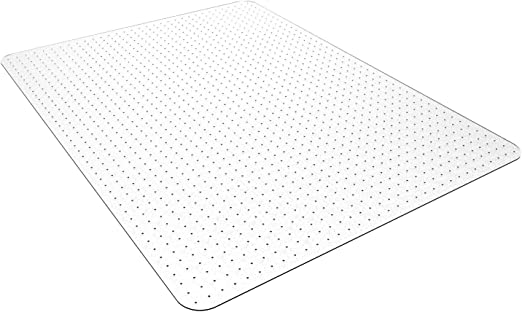 Photo 1 of HOMEK Chair Mat for Carpeted Floors, 46” x 60” Transparent Thick Office Floor Mats for Low Pile Carpet Floors
