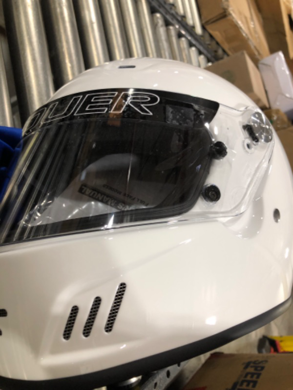 Photo 1 of Conquer Snell SA2020 Full Face Auto Racing Helmet Large White