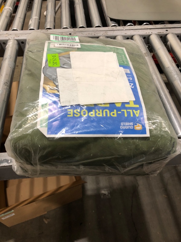 Photo 2 of GUARD SHIELD Tarp Green/Silver 6x6 Feet Multi Purpose Waterproof Poly Tarp Cover Lightweight 6mil