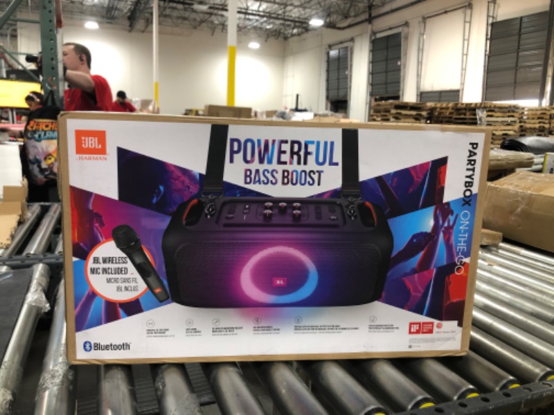 Photo 2 of JBL PartyBox On-The-Go Powerful Portable Bluetooth Party Speaker with Dynamic Light Show