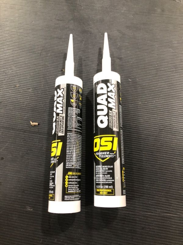 Photo 2 of 2 Pack OSI Sealants 9.5 oz Quad Max Window, Door and Siding Sealant, White